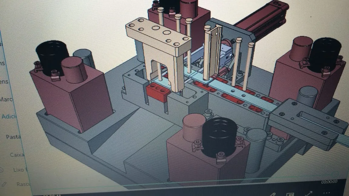 Dispositivo de montagem com modelagem CAD 3D desenvolvido pela N7N Ferramentaria