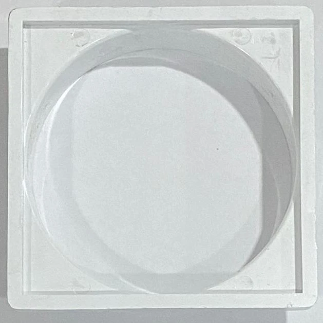 Porta-grelha branco quadrado 100mm fabricado pela N7N Ferramentaria