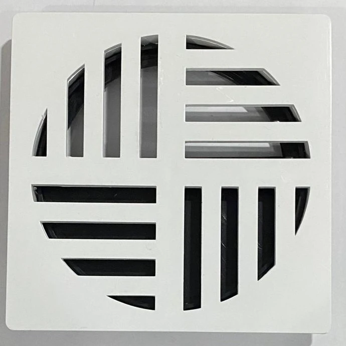 Ralo antidengue branco quadrado 150mm fabricado pela N7N Ferramentaria