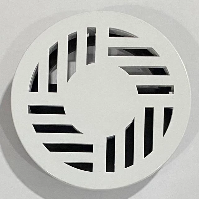 Ralo antidengue branco redondo 100mm fabricado pela N7N Ferramentaria