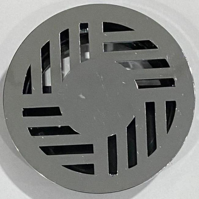 Ralo antidengue cromado redondo 100mm fabricado pela N7N Ferramentaria